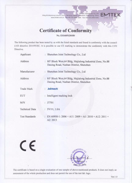 JT701T 4G GSM GPS Tracker Lock Thiết bị giám sát nhiệt độ chuỗi lạnh 15