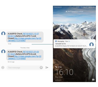 JT701T 4G GSM GPS Tracker Lock Thiết bị giám sát nhiệt độ chuỗi lạnh 6